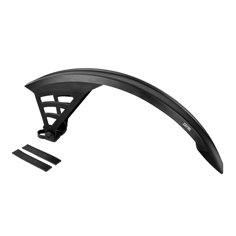 GARDE BOUE VTT AV 26/27.5/29 ZEFAL DEFLECTOR FC50 NOIR FIXATION SANGLES TUBE DIAGONAL
