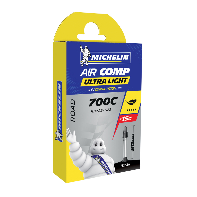 Michelin CAA Aircomp Ultralight A1 18/25 x 622 Presta 80mm