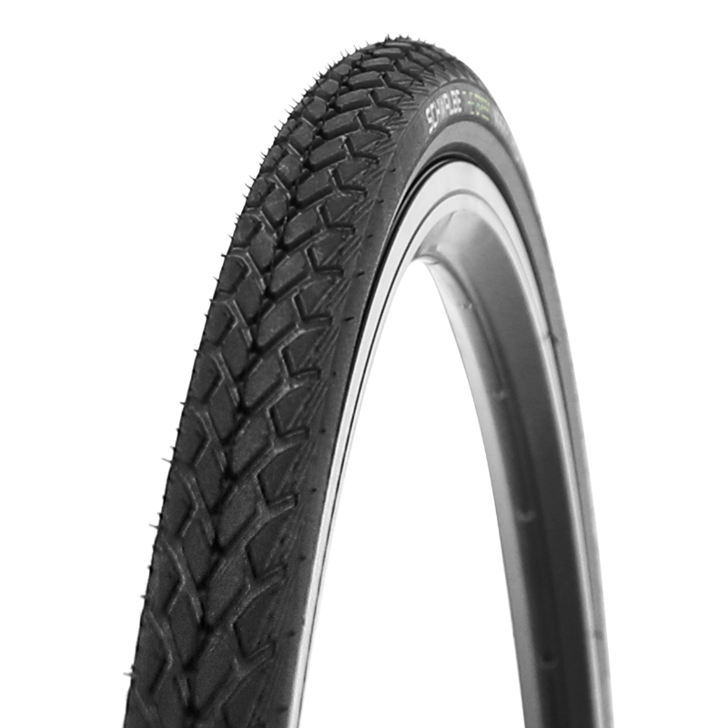 Pneu vtt urbain 28 x 1.75 continental pure contact noir flanc marron reflex tube