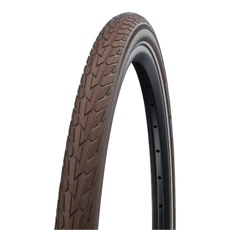 Pneu de VTT 26x1.75 city marron vintage anti-crevaison (stop-crevaison